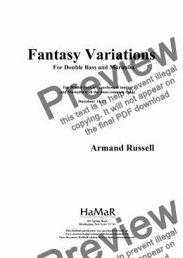 page one of Fantasy Variations