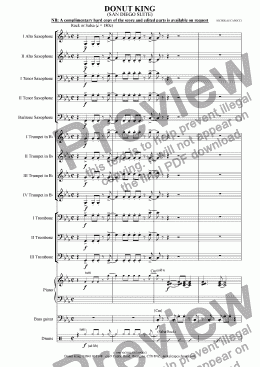 page one of DONUT KING - BIG BAND