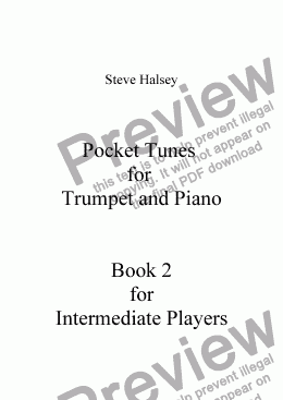 page one of Pocket Tunes 2 for Trumpet/Cornet and Piano