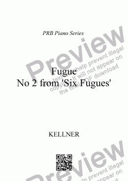 page one of PRB Piano Series: Fugue in C