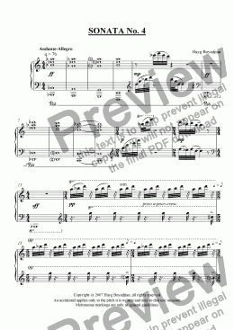 page one of Sonata No. 4 (revised 2011) (piano)
