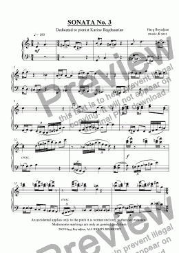 page one of Sonata No. 3 (piano)