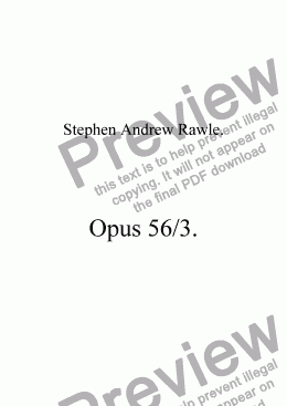 page one of Opus 56/3, The 31st Of February.