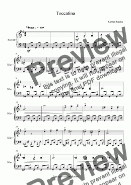 page one of Toccatina for piano