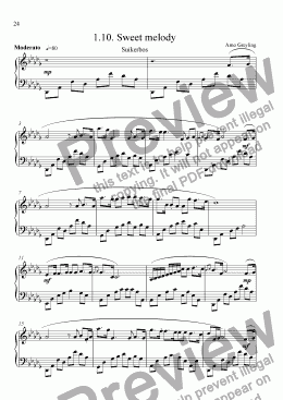 page one of 1.10. Sweet melody