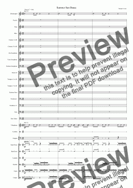 page one of Summer Sun Dance - Concert Band