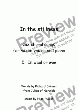 page one of In the stillness: 5. In weal or woe