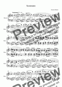 page one of Sostenuto for piano