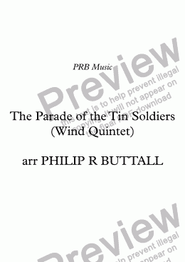 page one of The Parade of the Tin Soldiers (Wind Quintet)