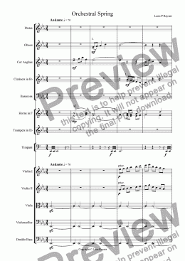 page one of Orchestral Spring