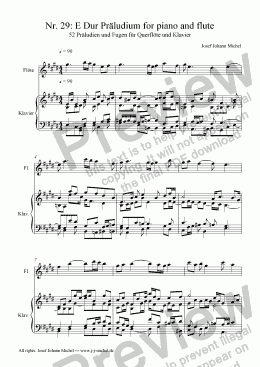 page one of Nr. 29: E Dur Präludium for piano and flute