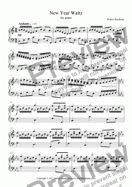 page one of New Year Waltz