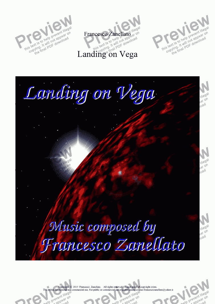 page one of Landing on Vega