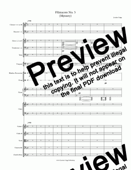 page one of Filmscore No. 3 (Mystery)
