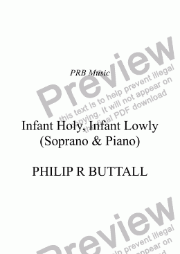 page one of Infant Holy, Infant Lowly