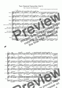 page one of 2 Classical Favourites for Flute Quartet (volume one)