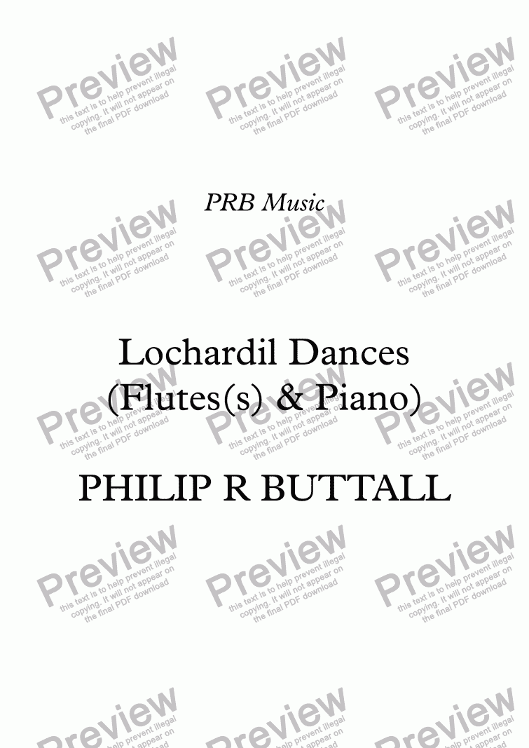 page one of Lochardil Dances (Solo / Duet & Piano) [Flute Version]