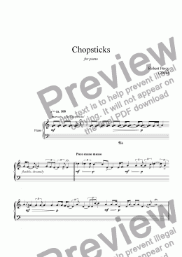page one of Chopsticks