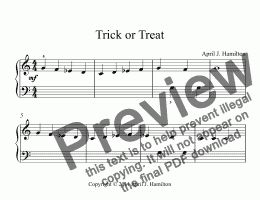 page one of Trick or Treat