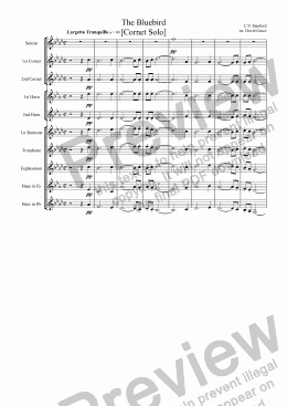 page one of The Bluebird [Cornet Solo]