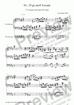 page one of Nr.: 39 gis moll Toccata