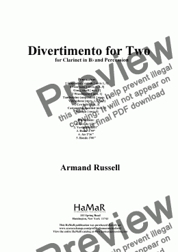 page one of Divertimento for Two