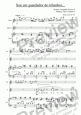 page one of 034-Sou um guardador de rebanhos... (soprano version) (portugues)