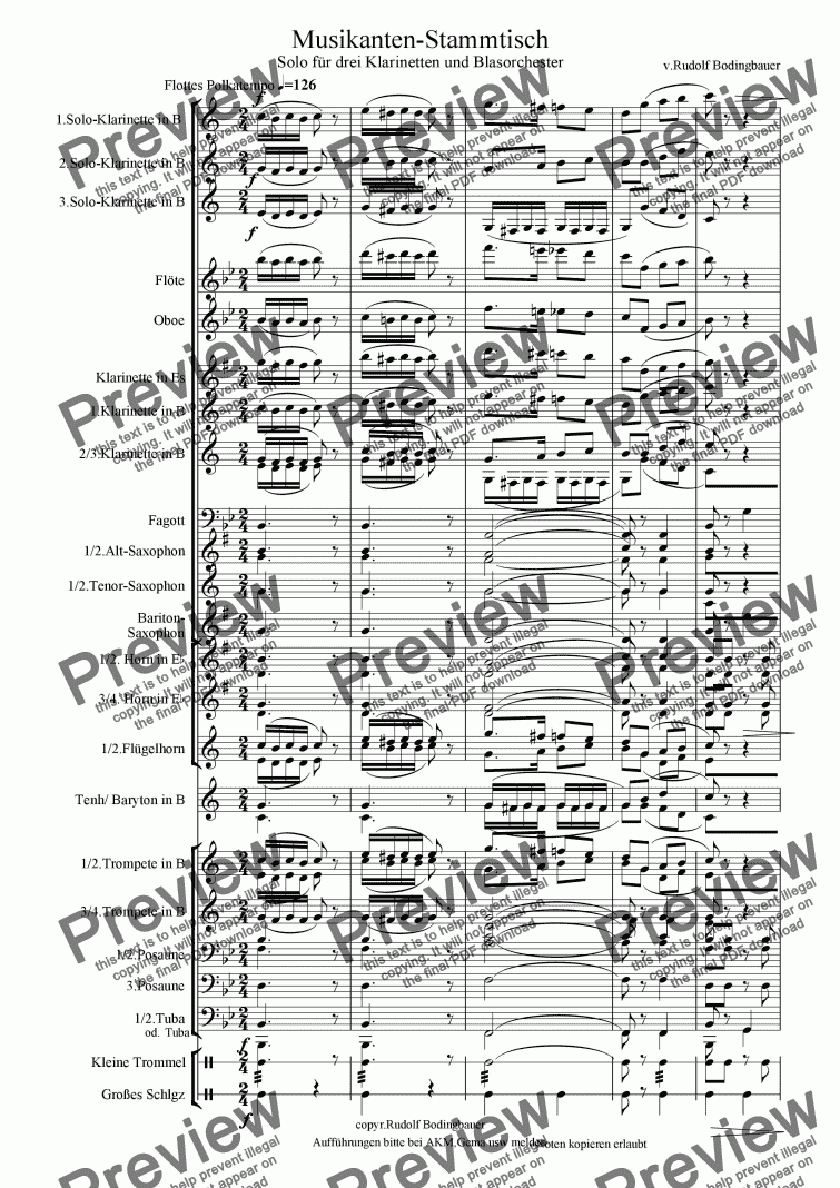 page one of Musikanten-Stammtisch Blasorchester