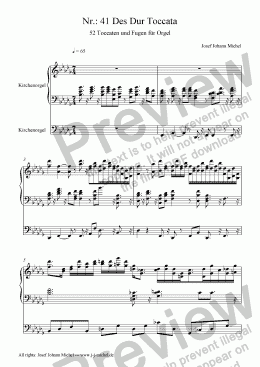 page one of Nr.: 41 Des Dur Toccata