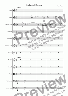 page one of Orchestral Demise