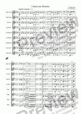 page one of Libera me Domine [Chopin?]