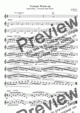 page one of Trumpet Warm-up