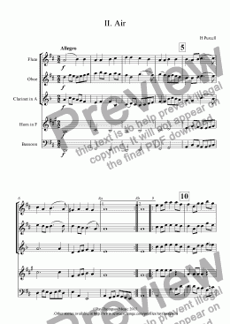 page one of Purcell: Gordion Knot Untied (The): Suite 2: 2 Air 
