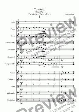 page one of Concerto  I
