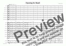 page one of Opening for Band - Concert Band