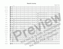 page one of Peaceful Journey (Brass Band)