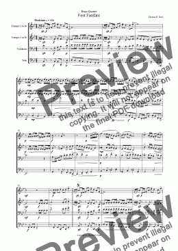 page one of Fest Fanfare - Brass Quartet