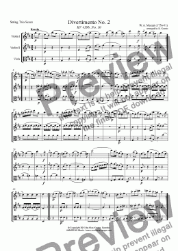 page one of Rondo for string trio (vln I, vln II, vla)