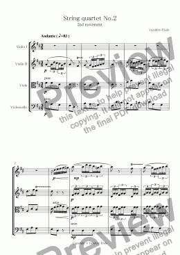 page one of String quartet No.2 ( 2nd mov. )