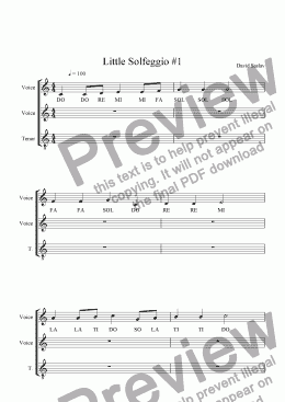 page one of Little Solfeggio #1