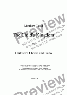 page one of The Child’s Kingdom