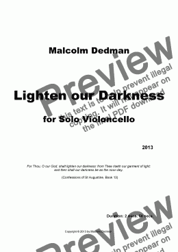page one of Lighten our Darkness