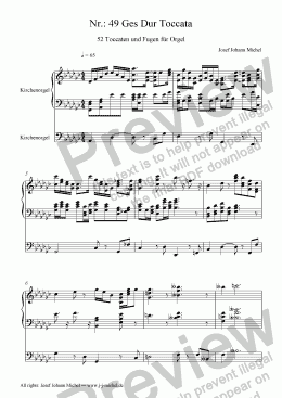 page one of Nr.: 49 Ges Dur Toccata