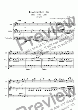 page one of Flute Trio - Pujolas
