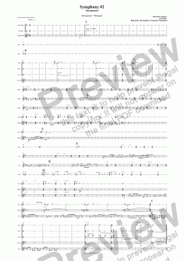 page one of Symphony #2  Mvt. I "Prologue" (Perc-combined)
