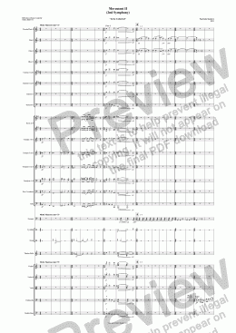 page one of Symphony #2 Mvt. II "In the Cathedral"