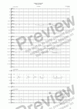 page one of Symphony #2  Movement III  "Elegy and Cortege"