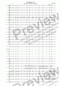 page one of Symphony #2 Mvt. IV "Epilogue"