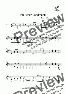 page one of Frölicher Landmann for solo guitar