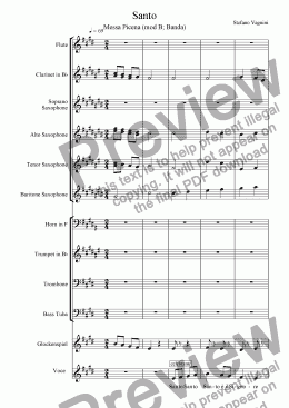 page one of Missa Jubilaris Picena - 03 - Santo 
